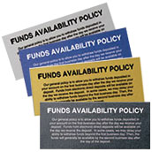 Magnetic Funds Availability Replacement Strip - 7w x 3h