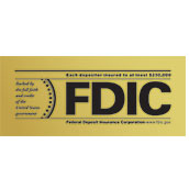 FDIC Wall Sign for Indoor/Outdoor - 7w x 3h