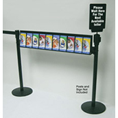 20-Pocket Brochure Holder for Tensabarrier Posts