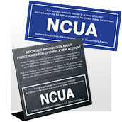 NCUA Signs