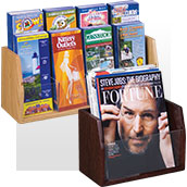 Wood Counter Brochure Holders