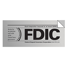 2-Sided Silver FDIC Window Decal - 7x3