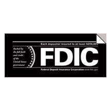 2-Sided FDIC Window Decal - Black
