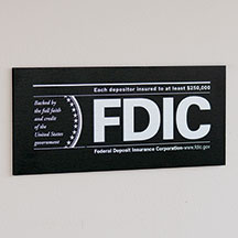 Economical FDIC Wall Sign - 7x3