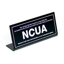 Economical NCUA Counter Sign - 7x3