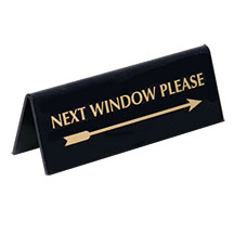 Reversible Arrow Counter Sign - Next Window Please