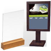 Wood Countertop Sign Holders