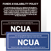 NCUA Signs - Wall