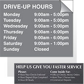 Drive-Up Window Signs and Decals
