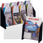 Clear and Black Acrylic Brochure Holders