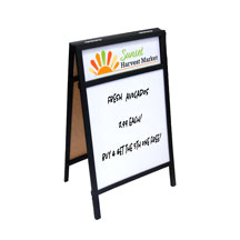 24x42 Sidewalk Wet Erase Sign with Inserts and Header