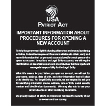 Patriot Act - Personal-Bus Account 11x14 Black