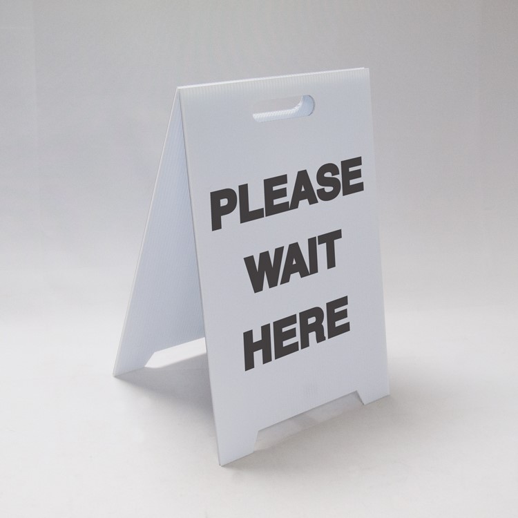 'Please Wait Here' A-Frame Sign - 12