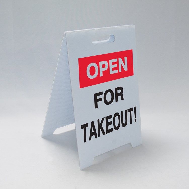 'Open For Takeout' A-Frame Sign - 12