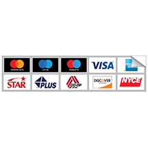ATM Card Acceptance Vinyl Decal - 10 Logos - 2 Rows of 5