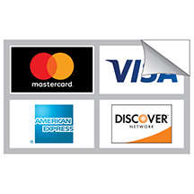 ATM Card Acceptance Heavy Duty Decal - 4 Logos - 2 Rows of 2
