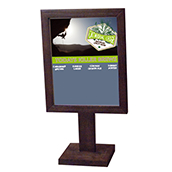 Countertop Pedestal Base Sign Holder with 1in Frame - 8.5w x 11h