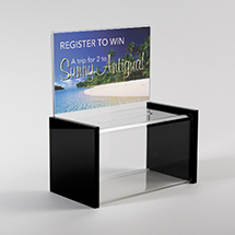 Acrylic Suggestion Box with Sign Holder