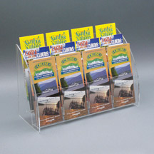 Acrylic Brochure Holder with Arc Sides - 12 Pocket 3-Tier