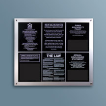 Aluminum Stand-off Wall Display for 6 Acrylic Signs