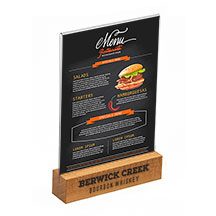 Acrylic Countertop Sign Holder with Square Base - 5x7