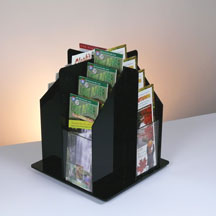 16-pocket rotating literature dispenser for 4w brochures