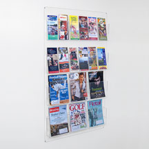 Wall Mount Adjustable Literature Holder - 12 to 24 Pockets