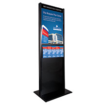 69h Contemporary Line Floor Display with 22x28 Poster Holders