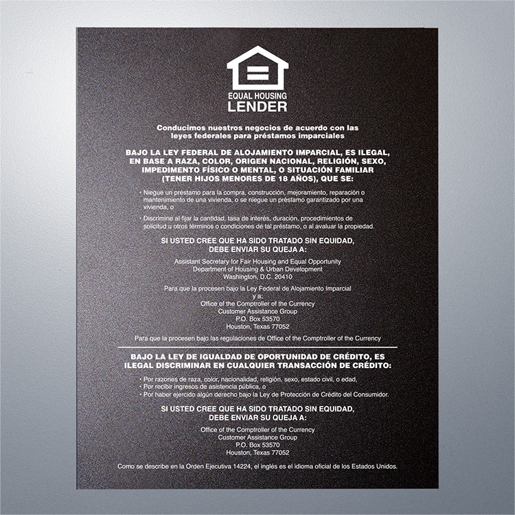 Equal Housing Lender - National Banks - Magnetic - Spanish