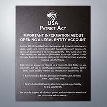 Partriot Act - Beneficial Owners - 11x14 Magnetic