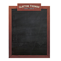 Oak Frame Wall Chalkboard with Header - 36w x 48h