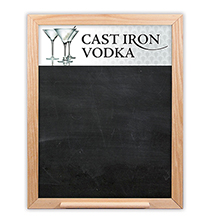 Oak Frame Wall Chalkboard with Tray - 12w x 18h