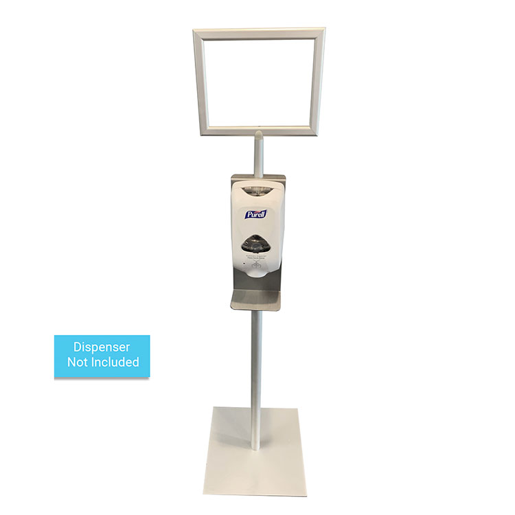 Holds Hand Sanitizer Dispensers W/ Frame