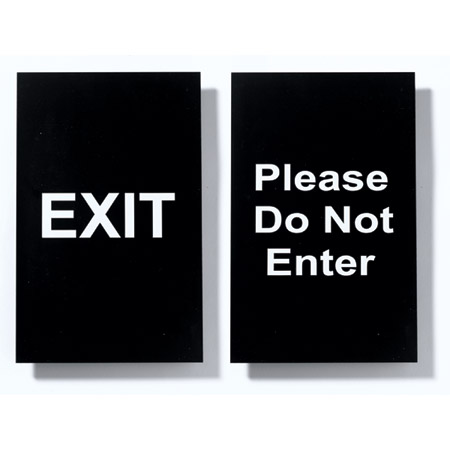 7x11 Post Sign - 2-Sided- Exit-Exit Do Not Enter