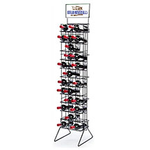 Floor Bottle Display Rack with Header