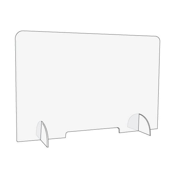 Freestanding Safety Shield w/ Feet - 48in