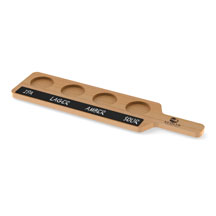 Beer Flight Sampler Paddle with Chalkboard - 4-pocket