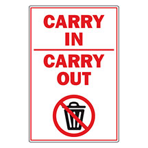 12x18 Carry In Carry Out Sign