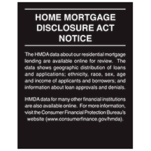 Home Mortgage Disclosure Sign - 11x14 Black Acrylic