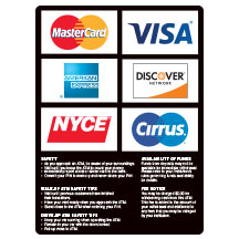 6 Logo ATM Card Acceptance Sign with Policies
