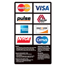 8 Logo ATM Card Acceptance Sign with Policies