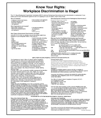 EEOC - Know Your Rights - White Acrylic