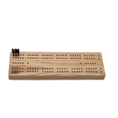 3x10 Wood Cribbage Board with Pegs and Imprint Included