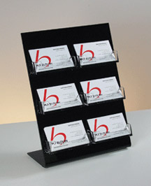 Counter Business Card Holder, (6) Pockets - 2 wide x 3 high
