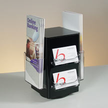 Rotating Business Card and Brochure Holder, 4-Sided