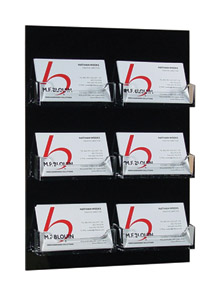 Wall Business Card Holder 6 Pocket - 3 Tier