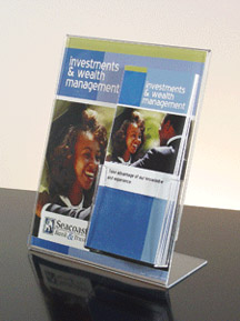 Acrylic Sign Holder with Brochure Pocket
