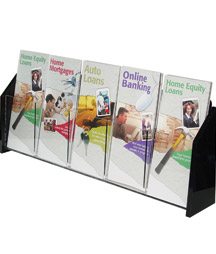 Wall Mount Literature Holder with Angled Sides - 4w