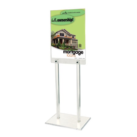 Clear Acrylic Floor Poster Stand