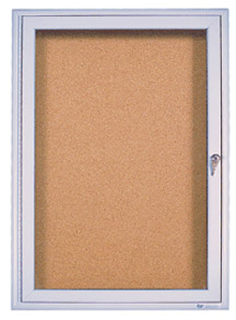 Indoor Aluminum Radius Bulletin Board - 24x36